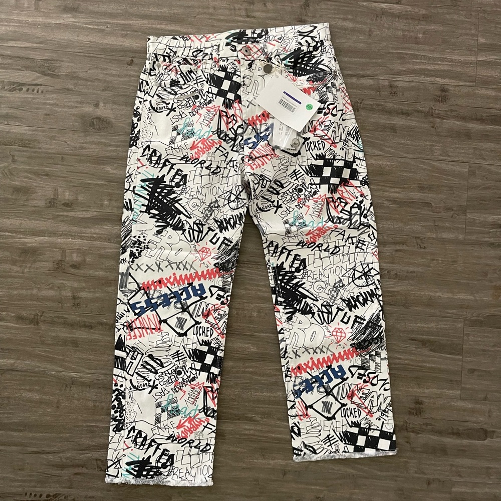 MARGIELA PRINT DENIM JEANS